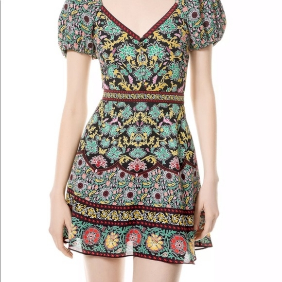 Alice + Olivia Flower Pot Print Dress NWT Sz. 4 - Picture 3 of 11